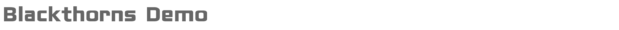 Sample characters Blackthorns Font